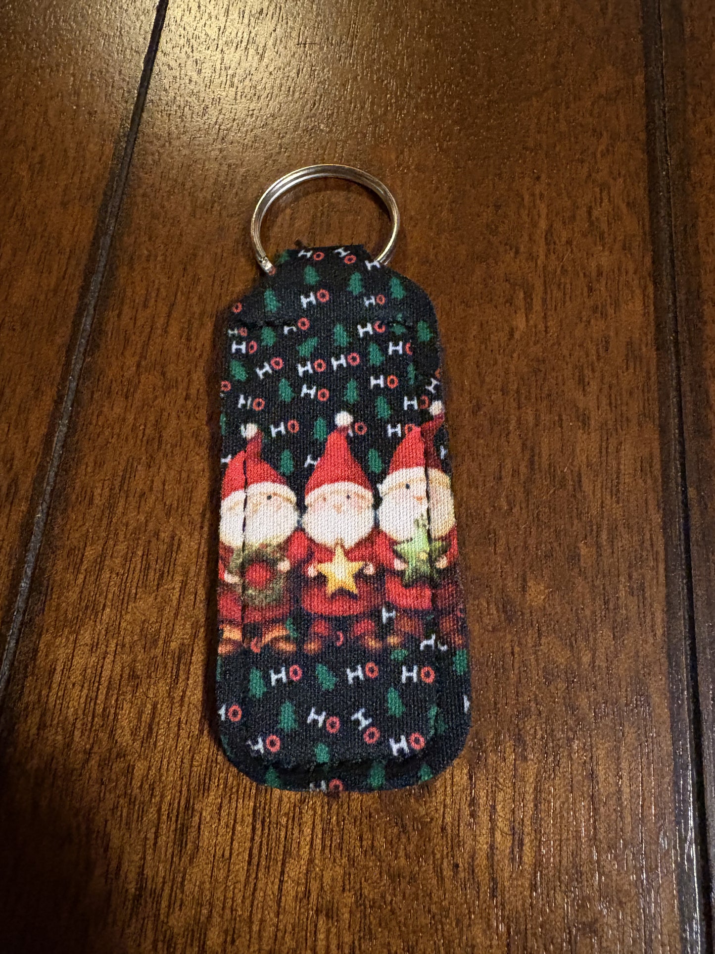 Festive Santa’s Keychain Chapstick Holder