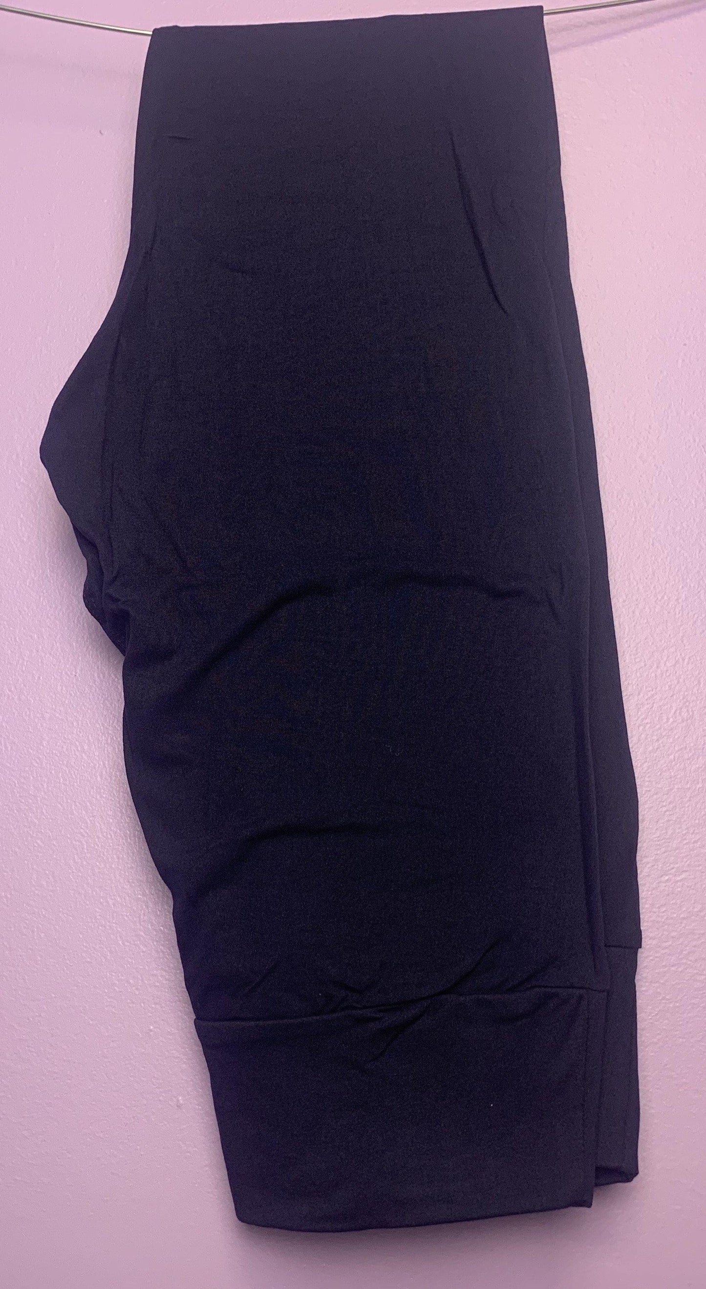 Buttery Soft Solid Navy Blue With Yoga Waist Legging - Shear Xcitement Boutique