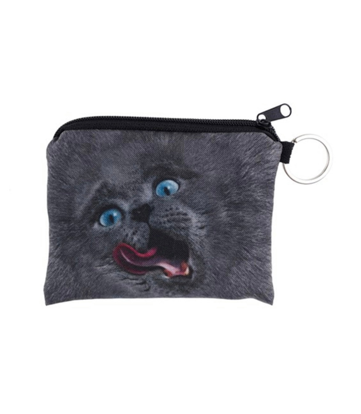 Lick Me Cat Graphic Print Coin Purse
