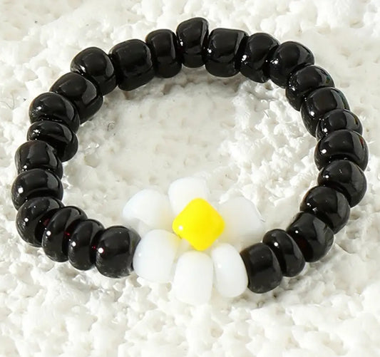 Beaded Flower Toe Ring