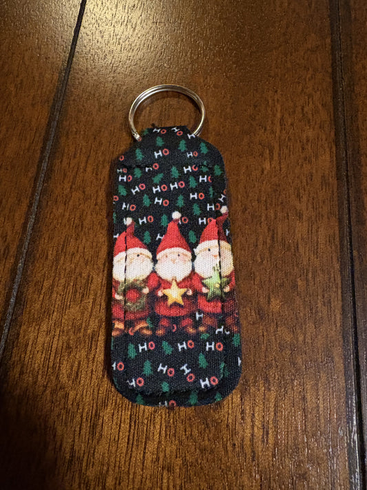Festive Santa’s Keychain Chapstick Holder