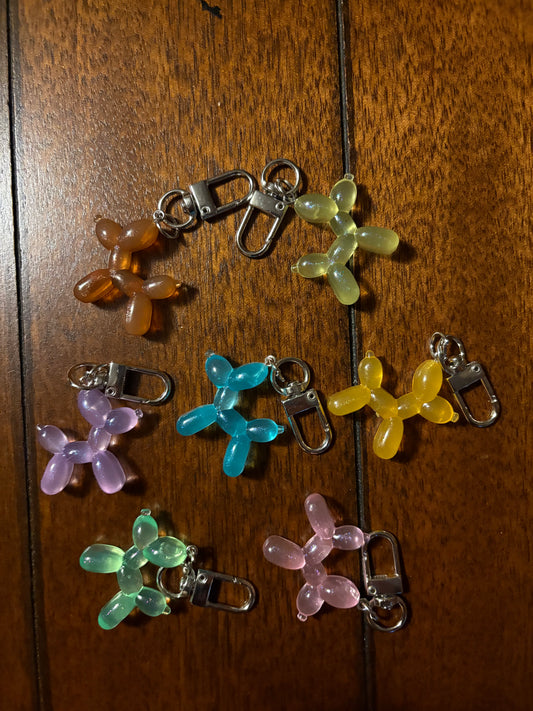 Random Color Balloon Dog Keychain