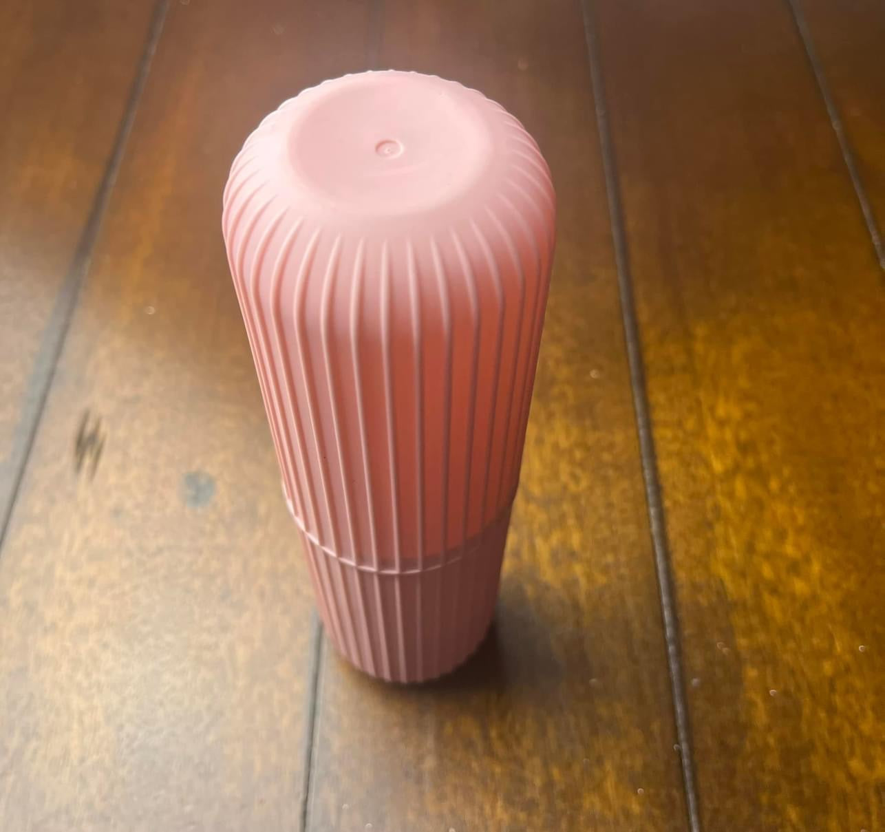 Pink Travel Toothpaste/Toothbrush Holder