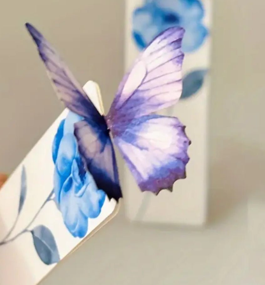 Three Dimensional Butterfly Paper Bookmark - Purple - Shear Xcitement Boutique